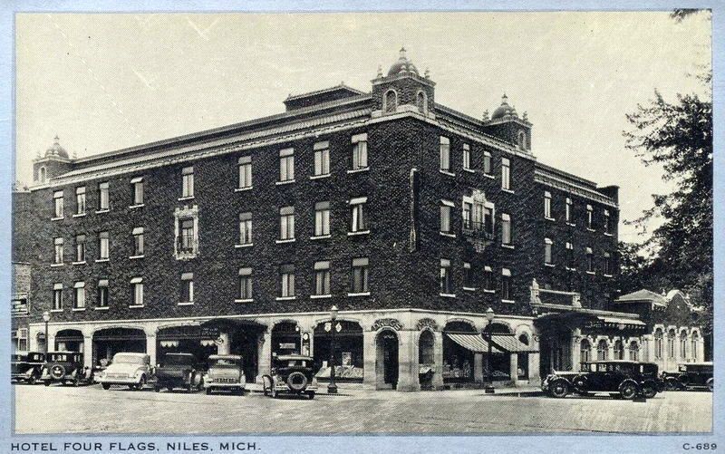 Four Flags Hotel - Vintage Postcard (newer photo)